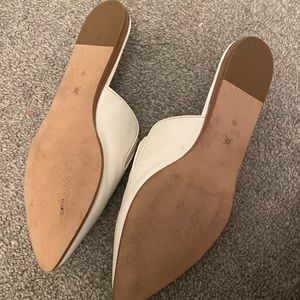 Bcbg white mule sandals